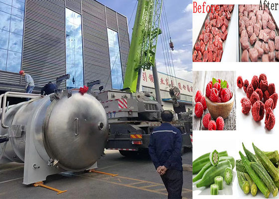 Controle por PLC Secador de alimentos a vácuo Tempo de secagem 18-24 horas 200 kg/ lote