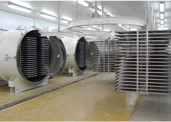 1000 kg/lotação Máquina de secagem por congelamento de alimentos Ar de arrefecimento Aquecimento eléctrico