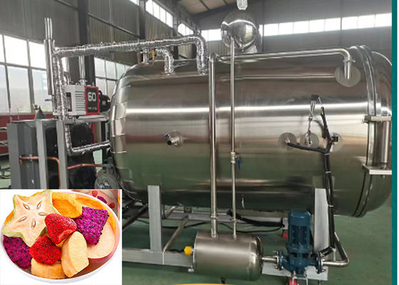 Máquina de secagem por congelamento de alimentos e frutas com sistema de refrigeração Bitzer