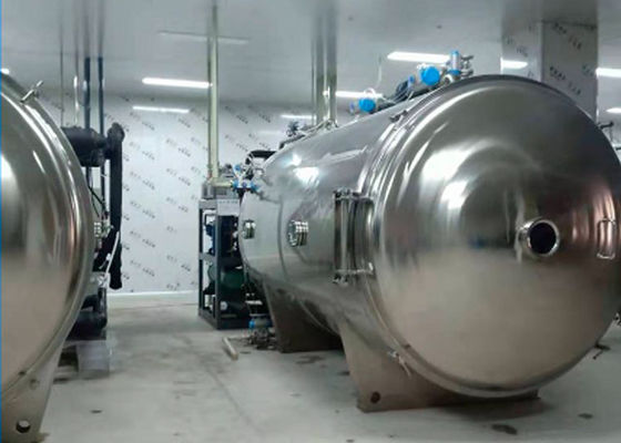 Máquina de secagem por congelamento a vácuo de aquecimento eléctrico 100 kg/lotação