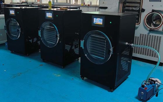 Máquina de secagem por congelamento doméstica de controle PLC de aço inoxidável com capacidade de 6 a 8 kg