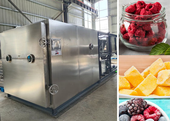 Máquina de secagem por congelamento a vácuo de alimentos, leite e frutas com controlo remoto por PLC