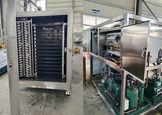 Máquina de secagem por congelamento a vácuo industrial com arrefecimento por ar