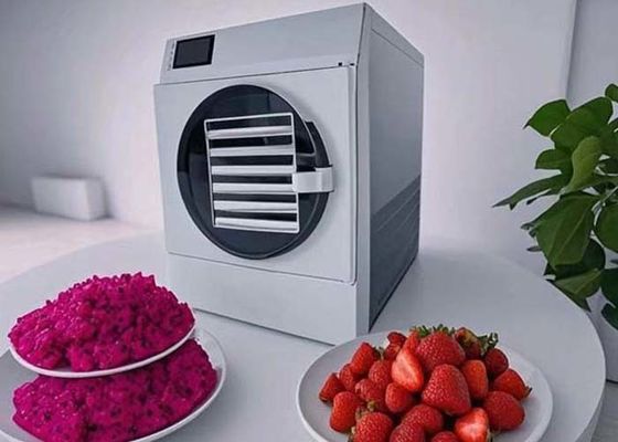 Secador de congelação a vácuo automático para secagem de congelação de doces, sumos de frutas e leite