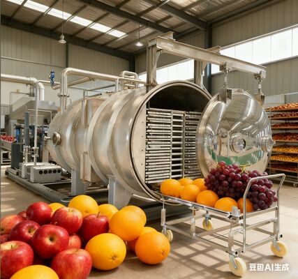 Secador de congelação industrial de 200 kg: de alta capacidade, de qualidade comercial para a produção de alimentos e produtos farmacêuticos a granel