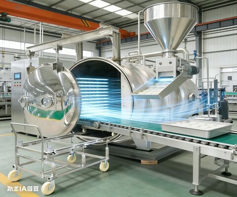 Liofilizador Industrial, Capacidade de 200KG. Processa Ingredientes a Granel, Produtos Farmacêuticos e Alimentos Premium com Eficiência