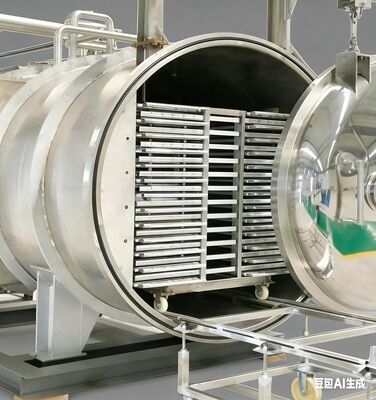 Máquina automática de secagem por congelamento a vácuo com tempo de secagem de 20 a 24 horas ideal para produção de produtos químicos farmacêuticos e alimentos