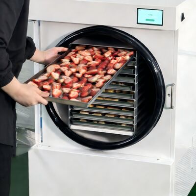 Máquina de secagem por congelamento doméstica de médio porte que utiliza o método de aquecimento elétrico assegura o funcionamento energético e a secagem consistente entre os lotes