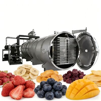 Faixa de temperatura de menos 50 °C a mais 80 °C Máquina de secagem por congelamento a vácuo Incorporando sistema de controle PLC assegurando e secando por congelamento