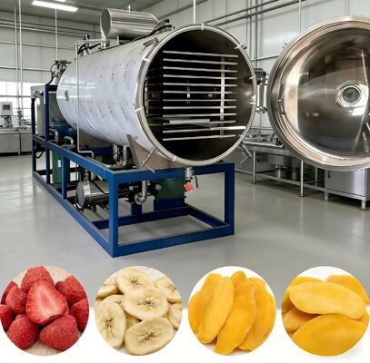 Máquina de secagem por congelamento de aço inoxidável 304 com sistema de arrefecimento por água ideal para aplicações industriais e laboratoriais