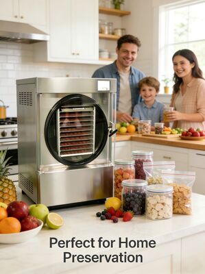 Máquina de secagem por congelamento doméstica de 3600W modelo de economia de energia concebido para cozinhas domésticas que preserva a frescura e a textura dos alimentos
