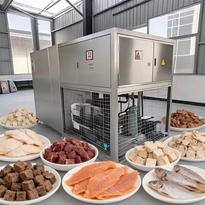 Secador a vácuo de congelação de alimentos com gama de temperatura de secagem a congelamento de menos 40 a 80 graus e bomba de vácuo Baosi ou  para operação