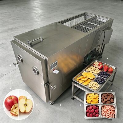 Liofilizador Industrial com Tamanho de Câmara 12700 2600 3300mm, Faixa de Temperatura de Menos 50°C a Mais 80°C e Tempo de Secagem de 20-24 horas para Processamento