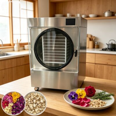 Liofilizador Doméstico Médio com Aquecimento Elétrico e Sistema de Refrigeração com Compressor Danfoss Adequado para Armazenamento a Longo Prazo