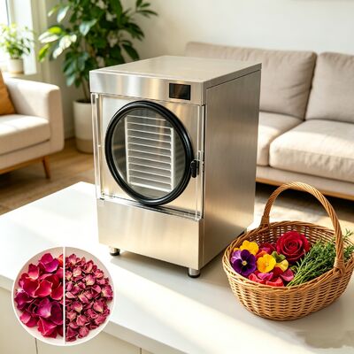 SUS304 Aço inoxidável Pequeno secador de congelamento Capacidade 20 a 25 kg Design compacto para fácil integração em ambientes de laboratório