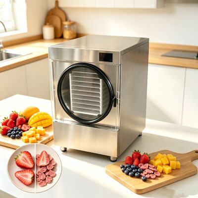 220V 1PH 50 60HZ Secador de congelação caseiro 215kg Capacidade Nível de ruído 50dB Máquina de secagem de congelação de alimentos amigável para o usuário