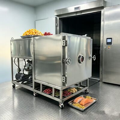 Tamanho da câmara 1800 1700 1300 mm Secador congelado de vegetais com capacidade de lote de 100 kg adaptado para soluções de secagem de vegetais
