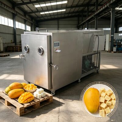 Câmara de secagem por congelamento de vegetais de dois estágios de bomba de vácuo de válvula rotativa Tamanho 1800 1700 1300mm Faixa de temperatura de menos 50 a mais 50 Celsius