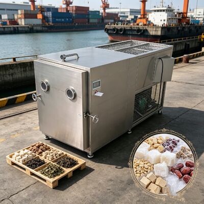 Tamanho da bandeja 1280 600 30mm Secador de congelamento de vegetais com sistema de controle PLC ideal para desidratação e armazenamento de vegetais