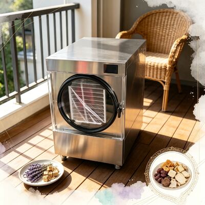 3600W Secador de congelação para casa Capacidade 20 a 25kg Dimensões 1100 1000 1180mm Perfeito para processamento de alimentos em casa e em pequena escala