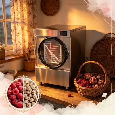 Aquecimento Elétrico Secador de Congelamento SUS304 de aço inoxidável 220V1PH5060HZ Adequado para conservação de alimentos e laboratório