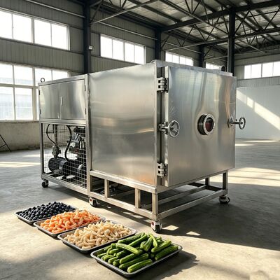 EXW operação automática Secador congelador de vegetais ideal para manter a frescura dos vegetais e durante o processo de secagem congelada