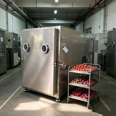 Aquecimento Elétrico Câmara de secagem por congelamento de vegetais de silício Tamanho 1800 1700 1300 mm Tamanho geral 3800 1700 2000 mm Projetado para processos de secagem por congelamento