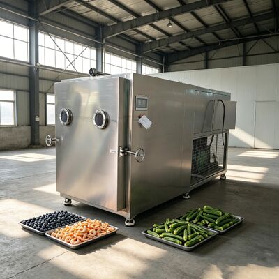 Capacidade de lote de 100 kg Secador congelado de vegetais concebido para a desidratação de vegetais em larga escala com base nas condições comerciais CIF