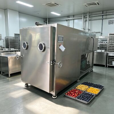 18 a 22 horas Tempo de secagem por congelamento por lote Secador de vegetais por congelamento com fonte de alimentação 240V 380V 3PH concebido para secagem de vegetais