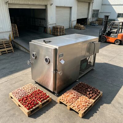 Aquecimento Elétrico Secador de Vegetais por Congelamento de Silício Com Consumo de Energia de 10KwH e Tamanho da Câmara 180017001300mm para Secagem por Congelamento