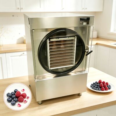 Danfoss Compressor Secador de congelação para casa 220V 1PH 50 60HZ Capacidade 20 25kg Adequado para frutas, legumes e produtos à base de carne