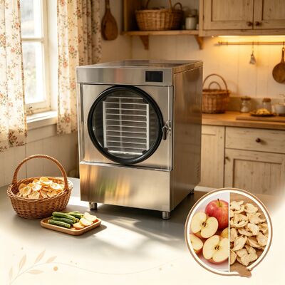 Display LCD Casa Freeze Dryer Aquecimento Elétrico 215kg Capacidade Adequado para conservação de alimentos e laboratório